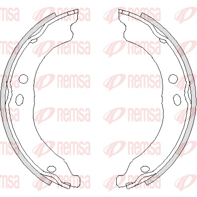 Комплект гальмівних колодок, стоянкове гальмо   4750.00   REMSA