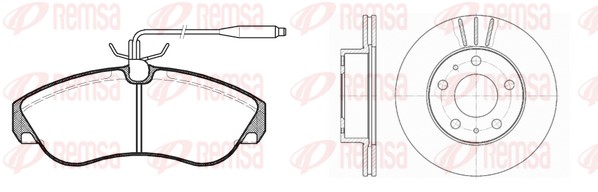 Комплект гальма, дискове гальмо, REMSA 8487.00 Комплект гальма, дискове гальмо, REMSA 8487.00