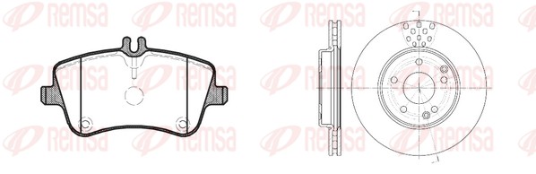 Комплект гальма, дискове гальмо, REMSA 8768.00 Комплект гальма, дискове гальмо, REMSA 8768.00