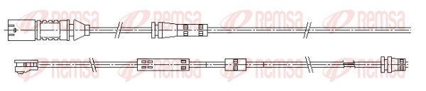 Сигнализатор, износ тормозных колодок   001180   REMSA