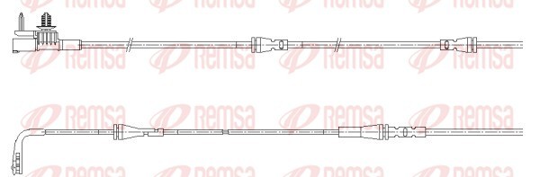 Конт. попер. сигналу, знос гальм. накл.   001191   REMSA