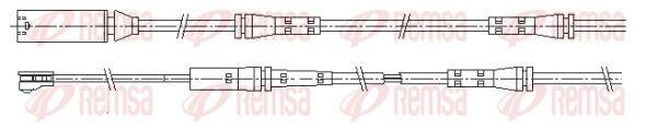 Сигнализатор, износ тормозных колодок   001206   REMSA