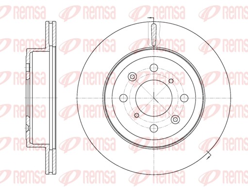 Гальмівний диск   61038.10   REMSA
