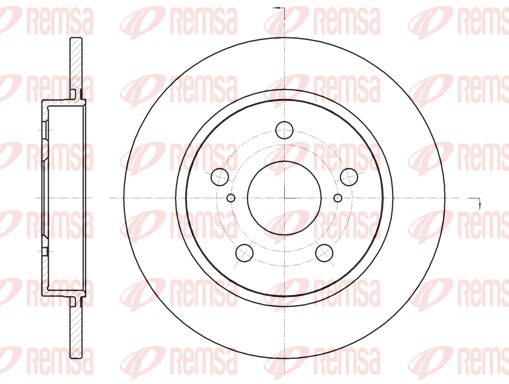 Гальмівний диск   61044.00   REMSA