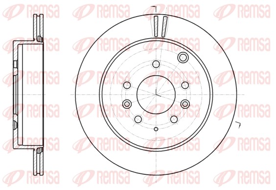 Гальмівний диск   61237.10   REMSA