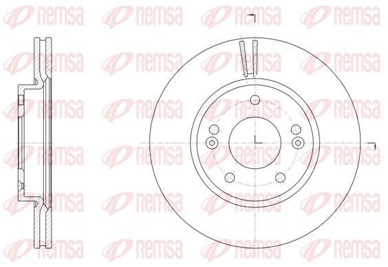 Гальмівний диск   61507.10   REMSA