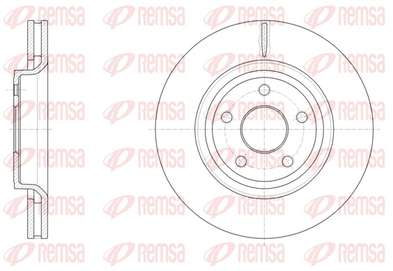 Гальмівний диск   61512.10   REMSA