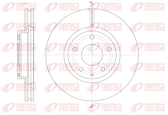 Гальмівний диск   61520.10   REMSA