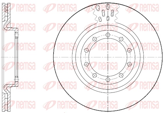 Гальмівний диск   61672.10   REMSA