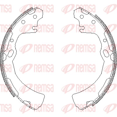 Гальмівна колодка, REMSA 4384.00 Гальмівна колодка, REMSA 4384.00