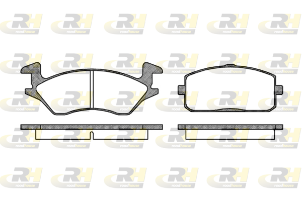 Комплект гальмівних накладок, дискове гальмо   2105.10   ROADHOUSE