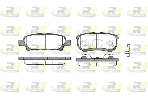 Комплект гальмівних накладок, дискове гальмо   21051.02   ROADHOUSE
