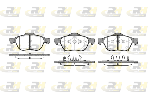 Комплект гальмівних накладок, дискове гальмо, ROADHOUSE 21054.02 Комплект гальмівних накладок, дискове гальмо, ROADHOUSE 21054.02