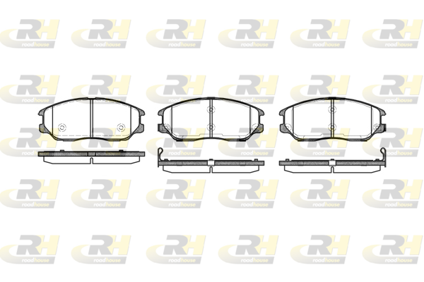 Комплект гальмівних накладок, дискове гальмо   21085.02   ROADHOUSE
