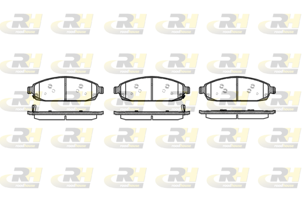 Комплект гальмівних накладок, дискове гальмо   21173.02   ROADHOUSE