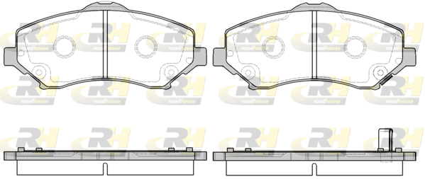 Комплект гальмівних накладок, дискове гальмо   21259.02   ROADHOUSE