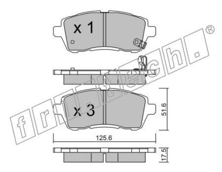 Комплект гальмівних накладок, дискове гальмо   21281.10   ROADHOUSE