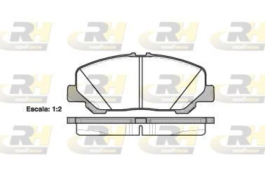 Комплект гальмівних накладок, дискове гальмо   21287.00   ROADHOUSE