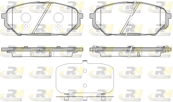 Комплект тормозных колодок, дисковый тормоз   21322.12   ROADHOUSE