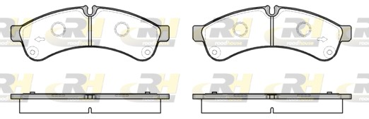 Комплект гальмівних накладок, дискове гальмо   21339.00   ROADHOUSE