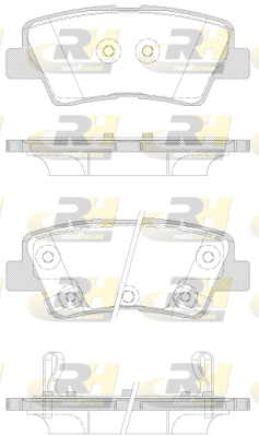 Комплект тормозных колодок, дисковый тормоз   21362.42   ROADHOUSE