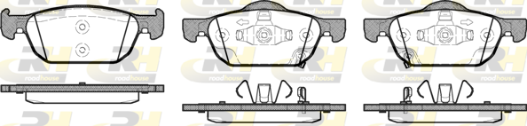 Комплект тормозных колодок, дисковый тормоз   21384.02   ROADHOUSE