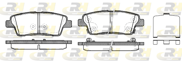 Комплект тормозных колодок, дисковый тормоз   21458.02   ROADHOUSE