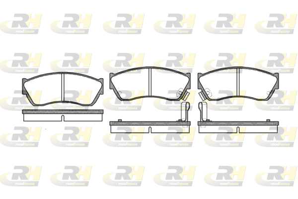 Комплект гальмівних накладок, дискове гальмо   2147.22   ROADHOUSE