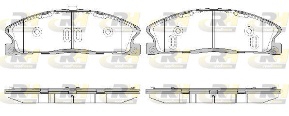 Комплект гальмівних накладок, дискове гальмо, ROADHOUSE 21495.00 Комплект гальмівних накладок, дискове гальмо, ROADHOUSE 21495.00