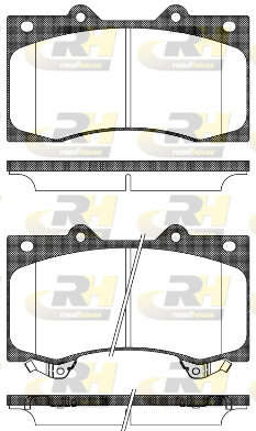 Комплект тормозных колодок, дисковый тормоз   21506.02   ROADHOUSE