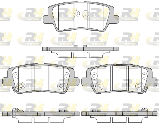 Комплект гальмівних накладок, дискове гальмо   21564.05   ROADHOUSE