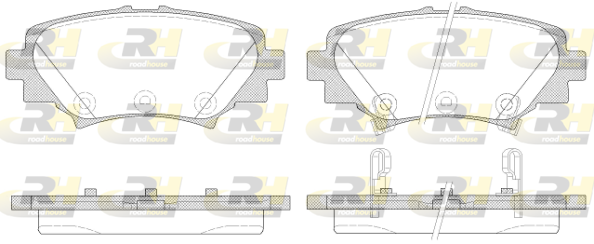 Комплект тормозных колодок, дисковый тормоз   21570.02   ROADHOUSE