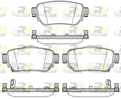 Комплект тормозных колодок, дисковый тормоз   21582.02   ROADHOUSE