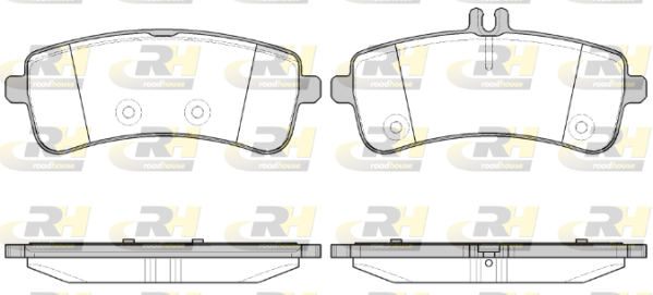 Комплект тормозных колодок, дисковый тормоз   21594.00   ROADHOUSE