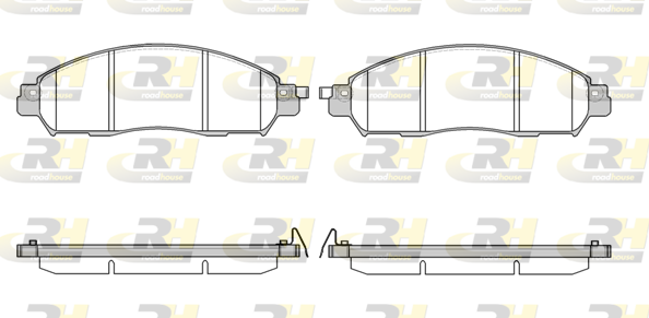 Комплект тормозных колодок, дисковый тормоз   21612.04   ROADHOUSE