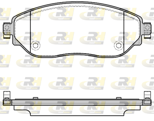 Комплект гальмівних накладок, дискове гальмо   21617.08   ROADHOUSE