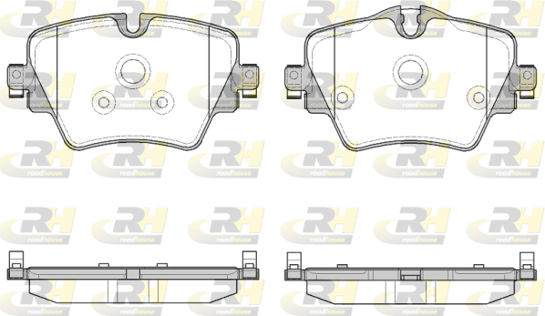 Комплект гальмівних накладок, дискове гальмо   21625.08   ROADHOUSE