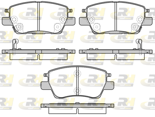 Комплект тормозных колодок, дисковый тормоз   21630.12   ROADHOUSE