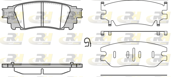 Комплект тормозных колодок, дисковый тормоз   21636.00   ROADHOUSE
