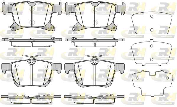 Комплект гальмівних накладок, дискове гальмо   21701.02   ROADHOUSE