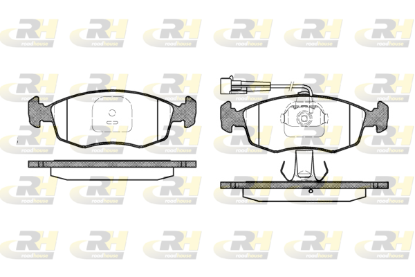 Комплект гальмівних накладок, дискове гальмо   2172.12   ROADHOUSE