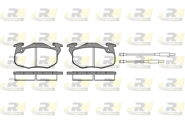 Комплект тормозных колодок, дисковый тормоз   2192.34   ROADHOUSE