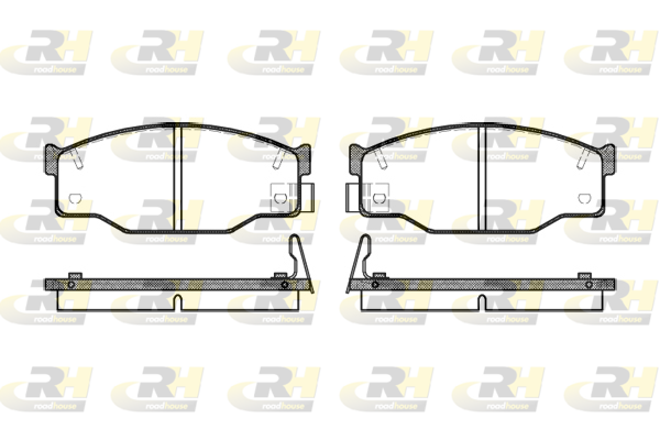 Комплект тормозных колодок, дисковый тормоз   2195.14   ROADHOUSE