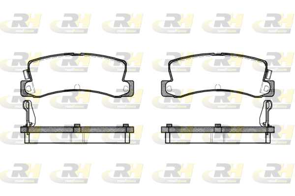 Комплект тормозных колодок, дисковый тормоз, ROADHOUSE 2214.04 Комплект тормозных колодок, дисковый тормоз, ROADHOUSE 2214.04