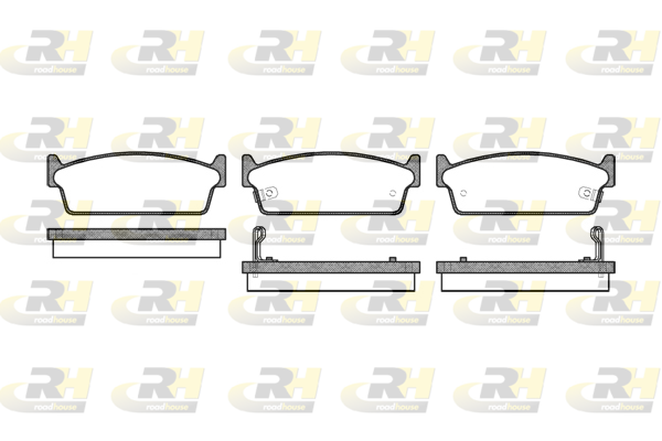 Комплект тормозных колодок, дисковый тормоз   2227.02   ROADHOUSE