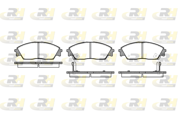 Комплект гальмівних накладок, дискове гальмо   2229.02   ROADHOUSE