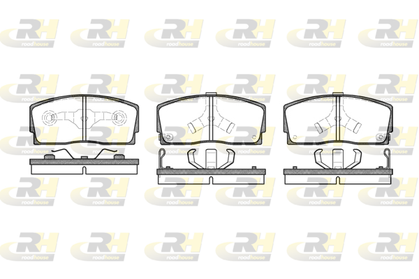 Комплект тормозных колодок, дисковый тормоз   2254.02   ROADHOUSE