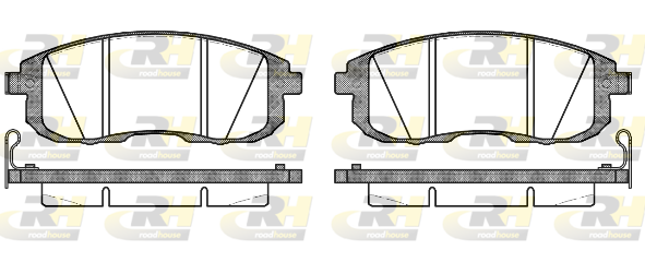 Комплект гальмівних накладок, дискове гальмо   2293.14   ROADHOUSE