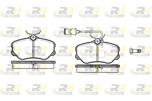 Комплект гальмівних накладок, дискове гальмо   2303.12   ROADHOUSE