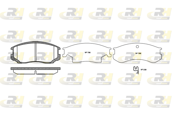 Комплект гальмівних накладок, дискове гальмо   2357.22   ROADHOUSE